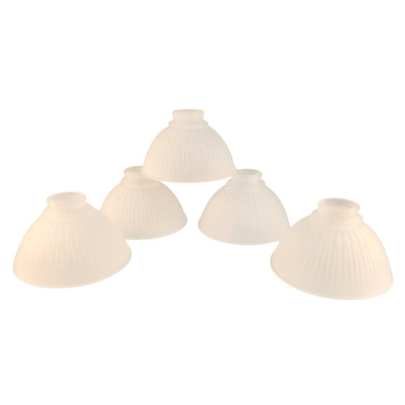 Frosted Glass Vintage Chandelier Light Bulb Cover Shades Ribbed Design 1 Pc - Picture 6 of 16